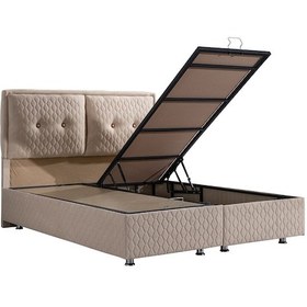 Resim Setaymobilya Baza, Vectra Çift Kişilik Baza + Başlık Seti, Bej 
