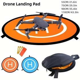Resim RF06 Drone Dörtlü Helikopter Aksesuarları Evrensel 55cm 75cm Katlanabilir Iniş Padi RC Dron Mat Dörtlü Helikopter Otopark Önlüğü Önlük Padi 