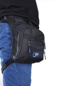 Resim By Hakan Nw-904 Çok Gözlü Bel Bacak Omuz Göğüs Motorcu Çantası Siyah-mavi 