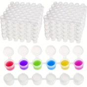 Resim 240 Adet Mini Akrilik Boya Kabı - Her Biri 3ml (0.1 ons), Dayanıklı plastik, sızdırmaz ve kolay kapatmalı, okul sanat ve el işi projeleri için uygun 