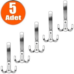 Resim Noktalı Portmanto Vestiyer Duvar Dolap Elbise Askısı Krom Mobilya Kapı Askılığı Askılık 5 Adet Krom 