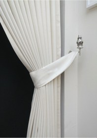 Resim Evdepo Home Kırık Beyaz Fon Perde Tek Kanat Beyaz 