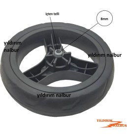 Resim Yıldırım Plastik Pazar Arabası Bebek Arabası Tekerleği Beyaz 2'li 