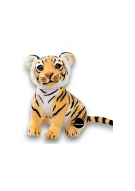 Resim Sevimli Kaplan Leopar Peluş Oyuncak 30 Cm Hediyelik Uyku Arkadaşı Bej 