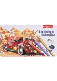 Resim Bruynzeel Coloring & Drawing Kuru Boya Kalemi Boya Ve Çizim Seti 60 Parça Görsel Rengi 