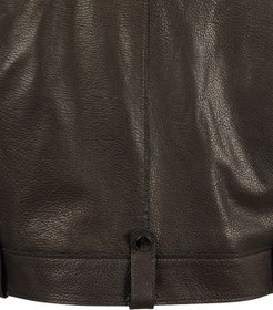 Resim Torino Kadın Siyah Biker Oversize Deri Ceket - Siyah / S 