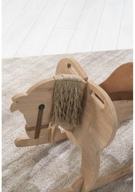 Resim Ahşap Sallanan At- Sallanan Çocuk Bebek Oyuncak, Montessori Çocuk Aktivite Montessori 