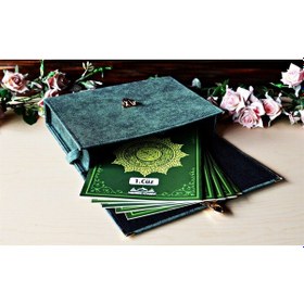 Resim Kur'an-ı Kerim 30 Cüz Hatim Seti - Yeşil Rahle Boy - Bilgisayar Hatlı- Medrese Kitabevi 