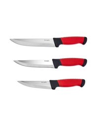 Resim Redmaster 3 Parça Mutfak Doğrama Bıçak Seti Kırmızı 