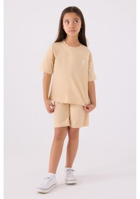Resim U.S. Polo Assn. U.s. Polo Assn Kız Çocuk Krem Bermuda Takım Us1848-c-v57 KREM 