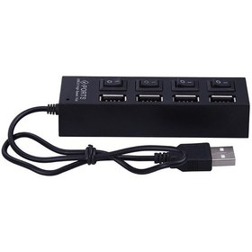 Resim SPEEDUF 4 Port Usb 2.0 Hub Çoğaltıcı Çoklayıcı Switch Işıklı Anah 