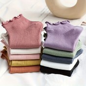 Resim 10 Çift Kadın Patates Trim Ayak Bileği Çorapları, Rahat Sevimli Çok Yönlü Polyester Karışımı (95% Polyester, 5% Elastane), Düz Renk Örgü Kumaş, Makine Yıkanabilir - 296 gsm 
