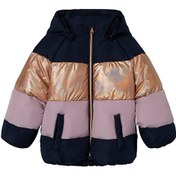 Resim Name İt Lacivert Kız Bebek Mont NMFMILLE PUFFER JACKET BLOCK FOIL 