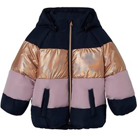 Resim Name İt Lacivert Kız Bebek Mont NMFMILLE PUFFER JACKET BLOCK FOIL 