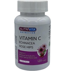 Resim Nutrivita Nutrition Vitamin C Vitamini Echinacea 120 Tablet Ekinezya Kuşburnu Eki 
