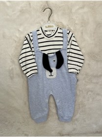 Resim Köpekli Salopet Tulum Mavi 