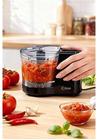 Resim Kiwi KC-8217 350 ML Kapasiteli & Paslanmaz Çelik Bıçaklı Mini Gıda Doğrayıcı 