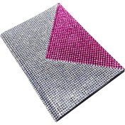 Resim Kristal Tasli Ruhsat Kabi Kilif Zarf Model Gumus Pembe 