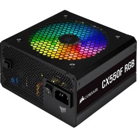 Resim Corsair CX550F RGB 550W 80+ Bronze Siyah Full Modüler 120 mm Fanlı PSU 