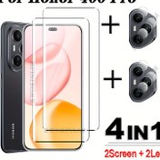 Resim Honor 400 Pro için 4'ü 1 arada, Honor 400 Pro için Kavisli Ekran Koruyucu, Honor 400 Pro için Temperli Cam, Honor 400 Pro için Lens Filmi 