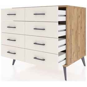 Resim Kronos Şifonyer 8 Çekmeceli 88x59x80 Çam-çam/aytaşı Çam/aytaşı 