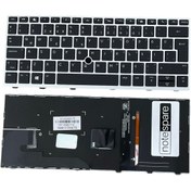 Resim Notespare Hp ile Uyumlu Elitebook L13697-141, L13697-251, L13697-B31 Klavye Işıklı Siyah TR Gümüş Çerçeveli 