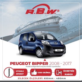 Resim RBW Peugeot Bipper Tepee 2008 - 2017 Ön Muz Silecek Takım 