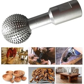 Resim Depolife Küresel Ahşap Oyma Top Törpü Aşındırma Sondaj Topu Avuç Taşlama ve Matkap Için Ağaç Işleme Aleti 