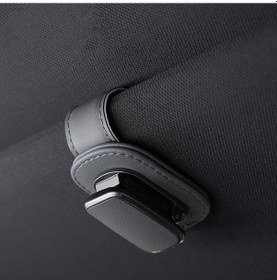 Resim Sunshine022 1 Adet Yüksek Kalite Suni Deri Güneşlik Klipsi Dayanıklı Gözlük Tutucu Gri 