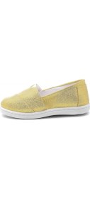 Resim First Step Pullu Toms Çocuk Keten Babet AYAKKABI-SARI-F-487 