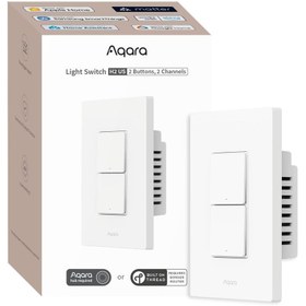 Resim Aqara Akıllı Işık Anahtarı H2 (2'si 1 arada Nötr, 2 Düğme, 2 Kanal), Konu/Zigbee Protokolü, Akıllı E 