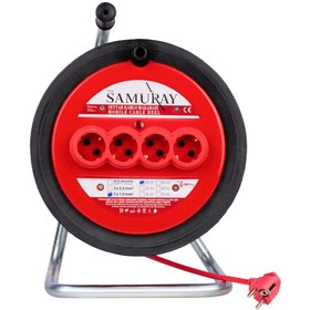 Resim SAMURAY Seyyar Makaralı Uzatma Kablosu 3x1,5mm 50 mt - 31550 