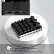 Resim Bir 16 Tuşlu USB Özelleştirilebilir Ofis Klavyesi, PS Kısayolları ve Bilgisayar Ses Kontrolü ile Kopyalama ve Yapıştırma. 