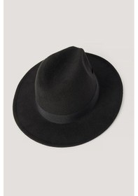 Resim Erkek Fedora Kışlık Fötr Şapka 