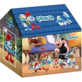 Resim Esranın Dünyası Şirinler - Smurfs Temalı Lisanslı Kaliteli Kumaşlı 2 Kişilik Kolay Kurulum Eğlenceli Çocuk Oyun Çadırı 