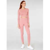 Resim Jerf Naples Uzun Kol Crop Top Econyl Pembe 