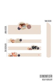 Resim Popcorn Kids Pettıng Üçlü Duvar Rafı 