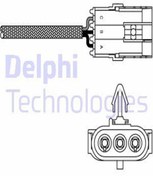Resim Delphi Es10970-12b1 Lambda - Oksijen Sensoru (RENAULT: CLİO 1.4-LAGUNA 7700872820 ES1097012B1 (WN339266) 