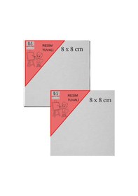 Resim 2 Adet 8cm Kare Resim Tuvali, Öğrenci Tuali Tüval 