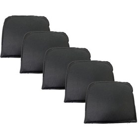 Resim Knsz sırt minderi 5 li zng&mğr&uslu syh suni deri cırtlı tel bar sandalyesi sırtı için 