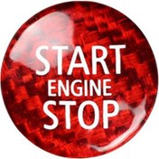 Resim Samdoo Mini Cooper R55-r61 Motor Başlatma/durdurma Düğme Kapağı - Karbon Fiber Kırmızı 