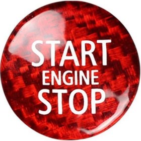 Resim Tenfowee Mini Cooper R55-r61 Motor Başlatma/durdurma Düğme Kapağı - Karbon Fiber Kırmızı 
