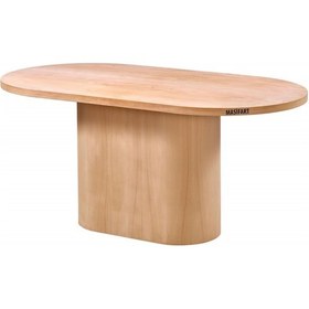 Resim Masifart Data 180 Lik Kayın Ufo Oval Masa Cilasız Ham Ham 