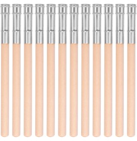Resim Stellar 12 Parça Ahşap Kalem Uzatıcılar Sanat Kalem Uzatıcı Mum Uzatma Okul Ofis Malzemeleri Için Alüminyum Saplı (Yurt Dışından) 