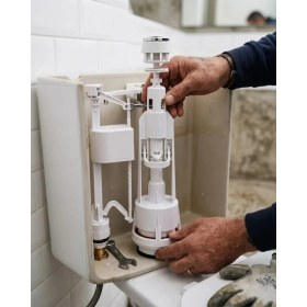 Resim Rivera Tech Rvrtch Basmalı Rezervuar Iç Takımı Alt Girişli Sessiz Su Dolumlu Klozet Iç Mekanizma Seti 