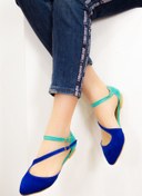 Resim Fox Shoes Saks Mavi/su Yeşili Kadın Babet D726016902 