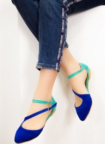 Resim Fox Shoes Saks Mavi/su Yeşili Kadın Babet D726016902 