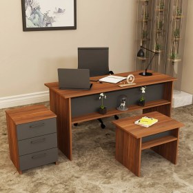 Resim Kalender Dekor Merkür 3 Parça Ofis Büro Masa Takımı MRK07 