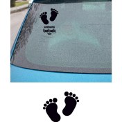 Resim New Jargon Arabada Bebek Var Sticker Yapıştırma Çıkartma 12X9CM 