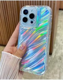 Resim iPhone 15 Pro Max ile Uyumlu Hologram Desenli Silikon Kılıf 